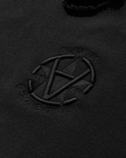 Converse Sweatshirts^Slam Jam Destroyed Hoodie Black