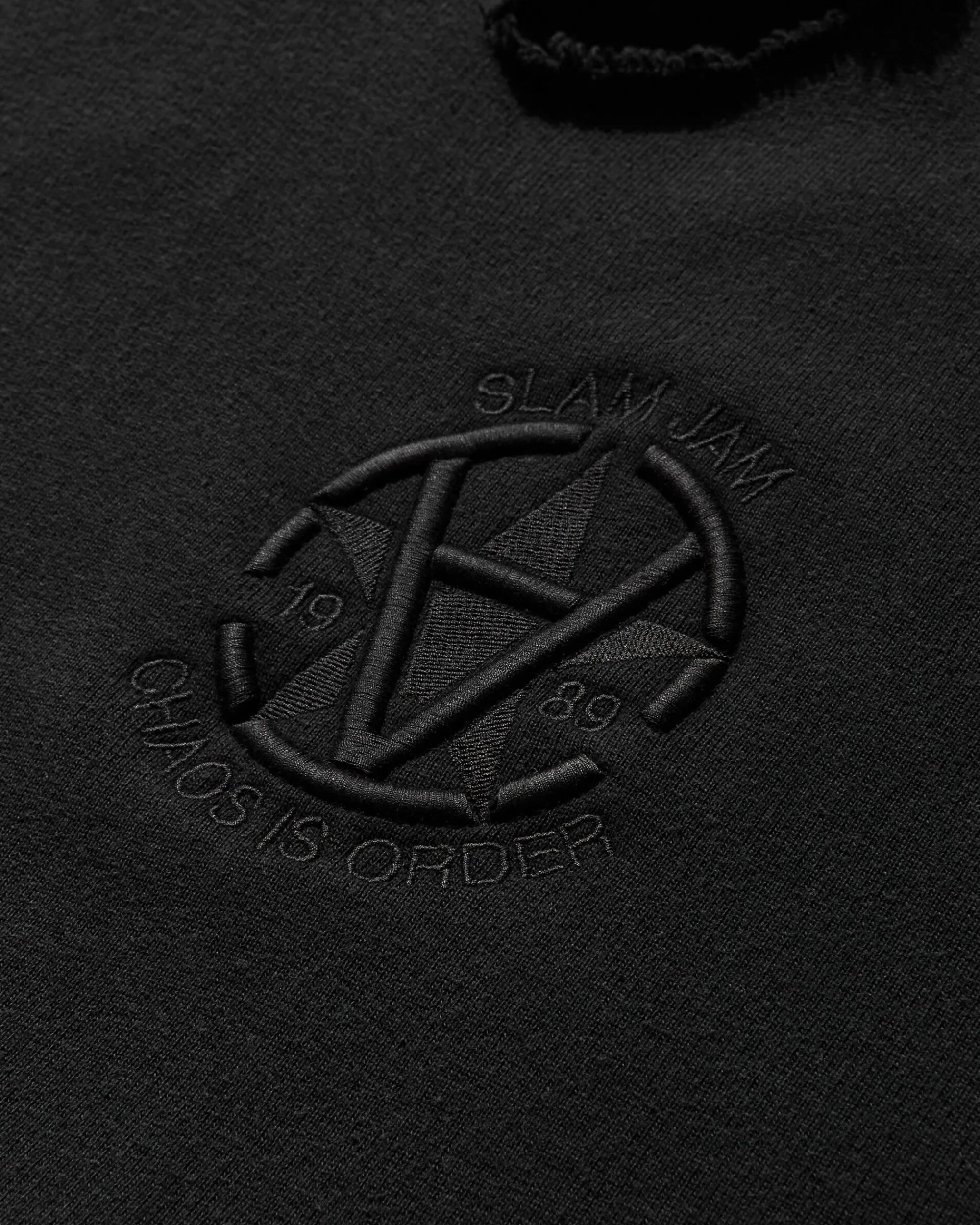 Converse Sweatshirts^Slam Jam Destroyed Hoodie Black