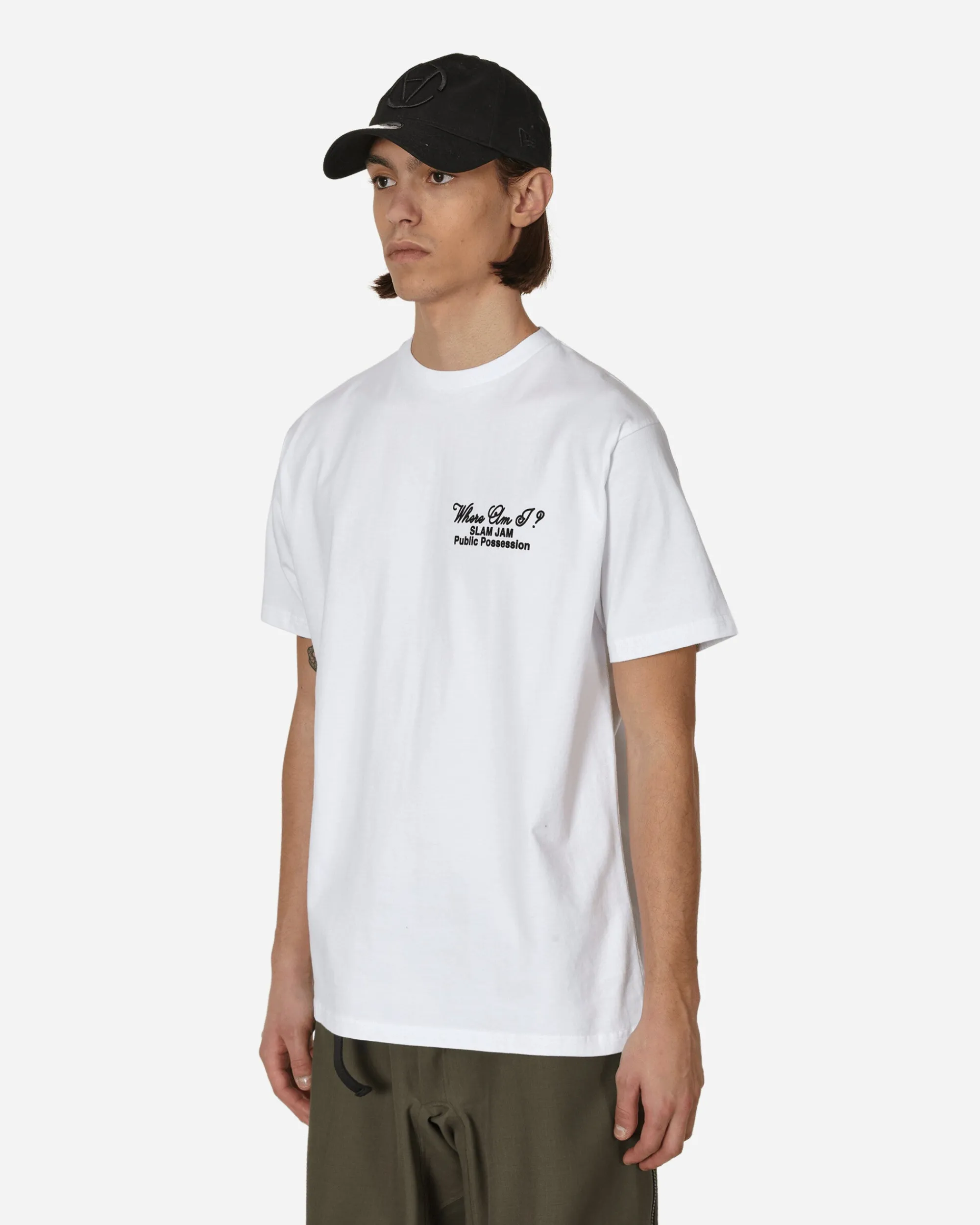 Public Possession T-Shirts^Slam Jam Dog Doesn't Know T-Shirt White