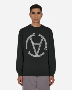 Aries T-Shirts^Slam Jam Exclusive Column Circle Longsleeve T-Shirt Black
