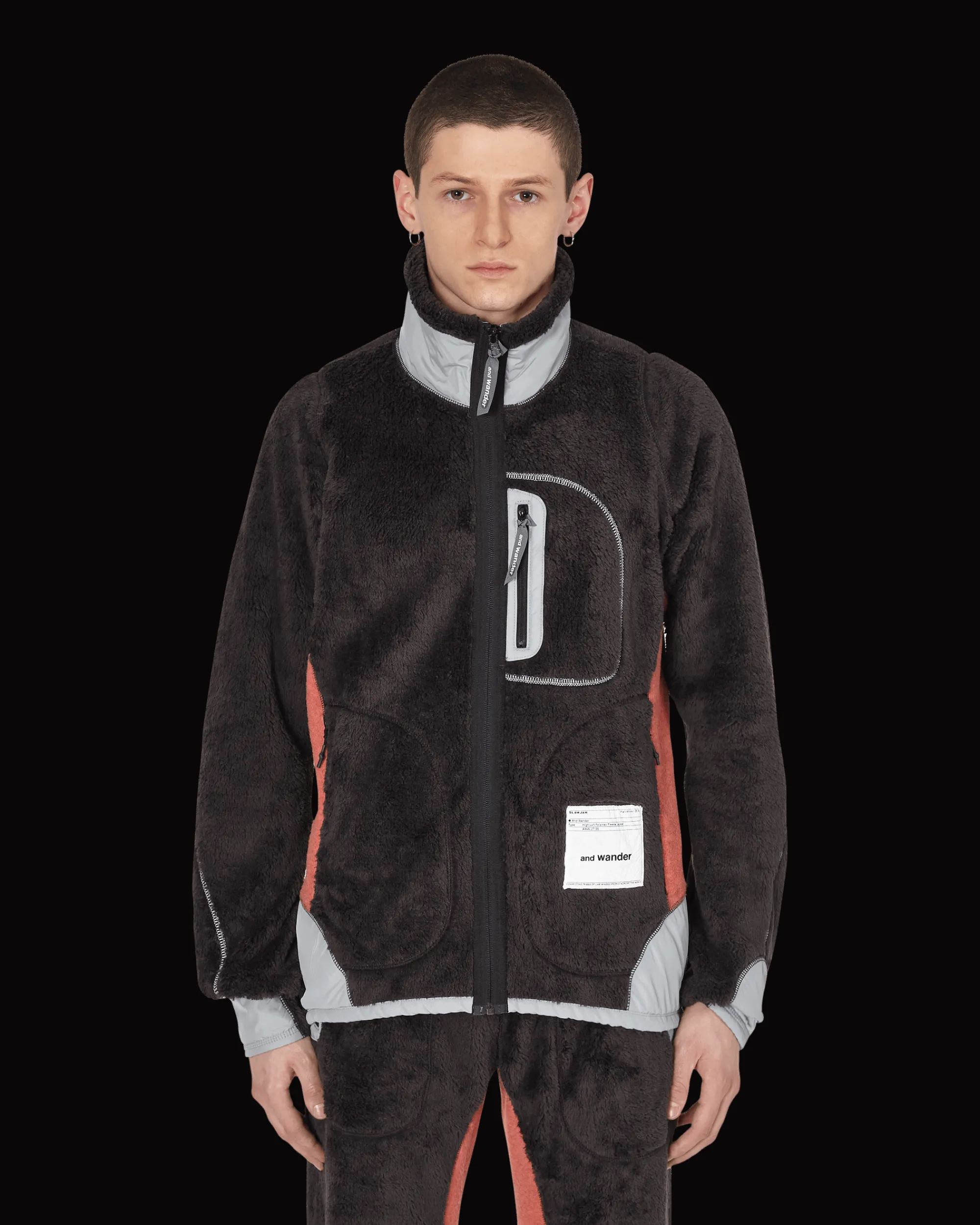 and wander Coats And Jackets^Slam Jam High Loft Polartec Fleece Jacket Black