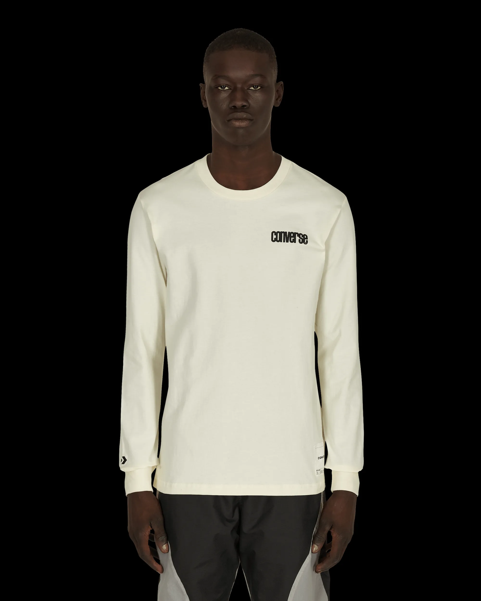 Converse T-Shirts^Slam Jam Long Sleeve T-Shirt Beige