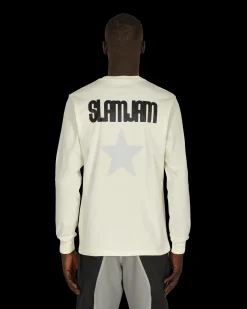 Converse T-Shirts^Slam Jam Long Sleeve T-Shirt Beige