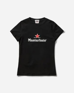 Salomé Poloudenny T-Shirts|T-Shirts^Slam Jam Masturbate T-Shirt Black