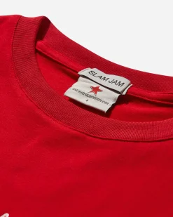 Salomé Poloudenny T-Shirts|T-Shirts^Slam Jam Masturbate T-Shirt Red