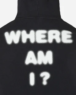 Public Possession Sweatshirts^Slam Jam Where Am I Hooded Sweatshirt Black