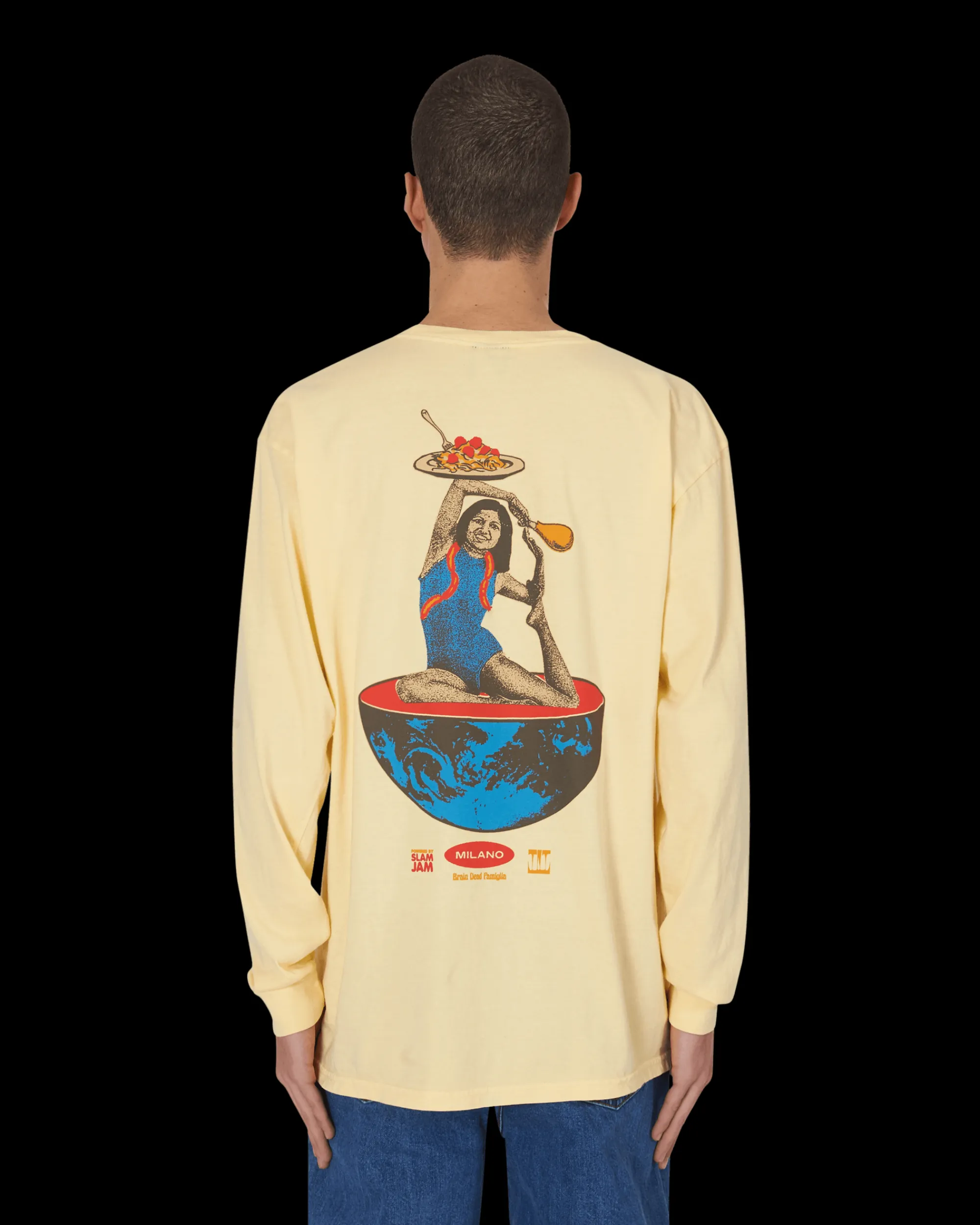 Brain Dead T-Shirts^Slam Jam x SPACEDELICIOUS Longsleeve T-Shirt Yellow
