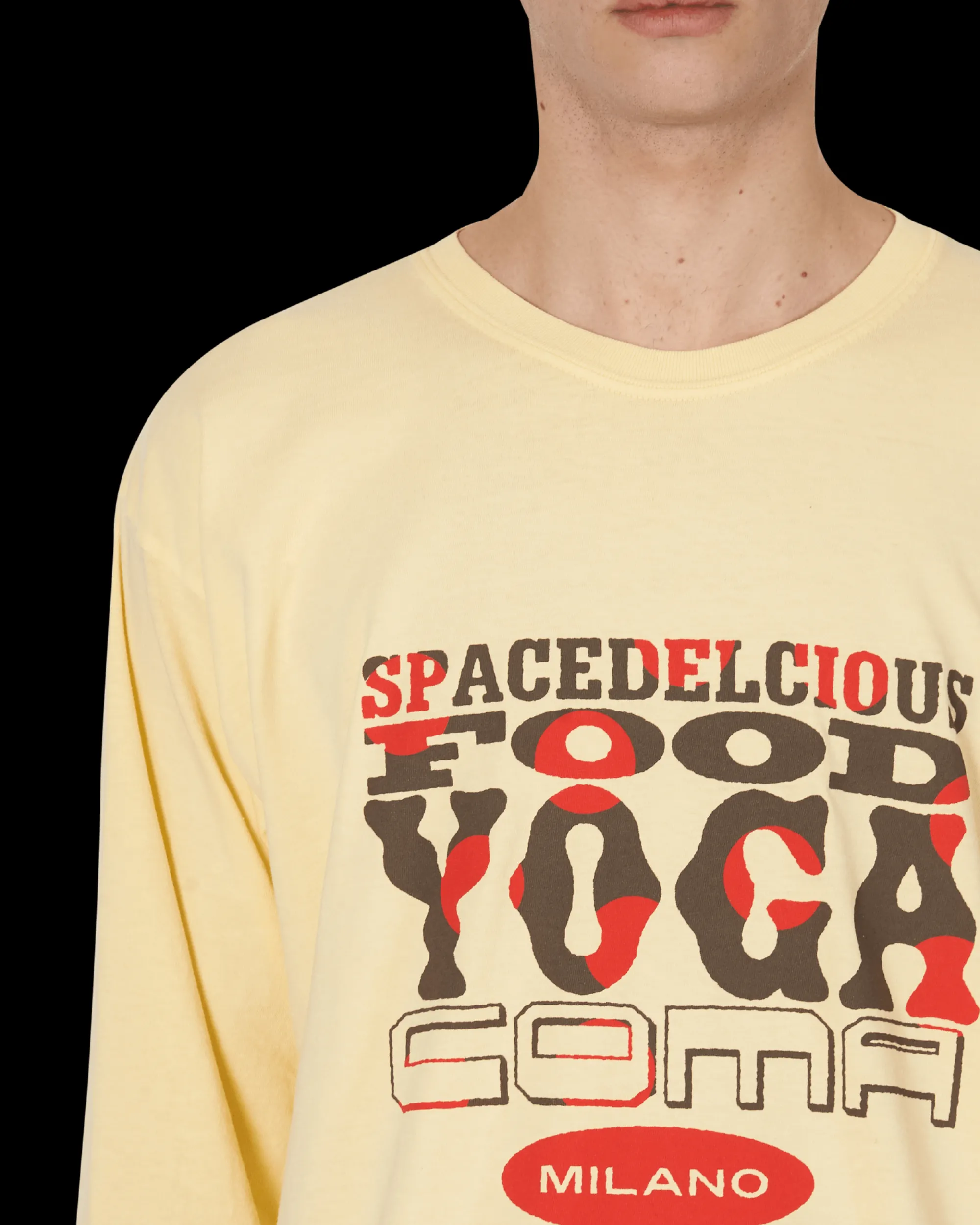 Brain Dead T-Shirts^Slam Jam x SPACEDELICIOUS Longsleeve T-Shirt Yellow