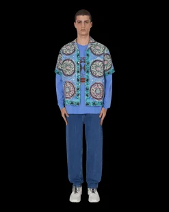 Brain Dead T-Shirts^Slam Jam x SPACEDELICIOUS Longsleeve T-Shirt Blue