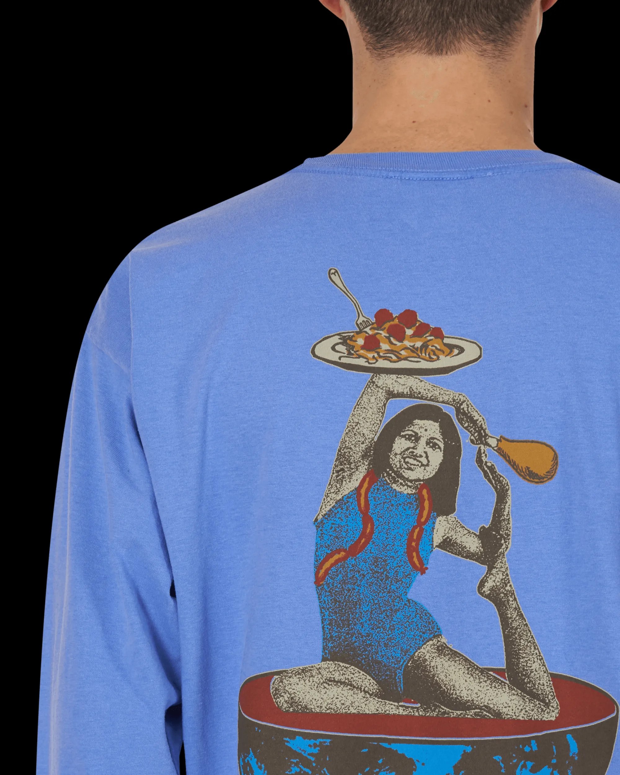 Brain Dead T-Shirts^Slam Jam x SPACEDELICIOUS Longsleeve T-Shirt Blue