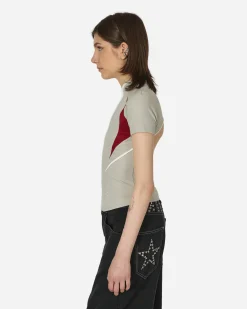 HYEIN SEO T-Shirts^Slashed Zip Top Beige