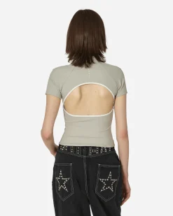 HYEIN SEO T-Shirts^Slashed Zip Top Beige