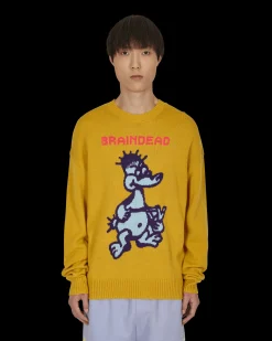 Brain Dead Knitwear^Slingshot Knit Sweater Yellow
