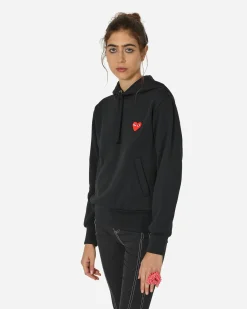 Comme Des Garçons Play Sweatshirts^Small Heart Hooded Sweatshirt Black
