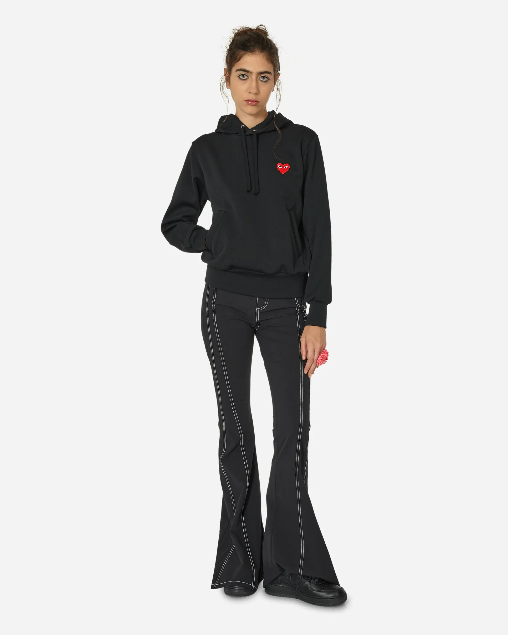 Comme Des Garçons Play Sweatshirts^Small Heart Hooded Sweatshirt Black