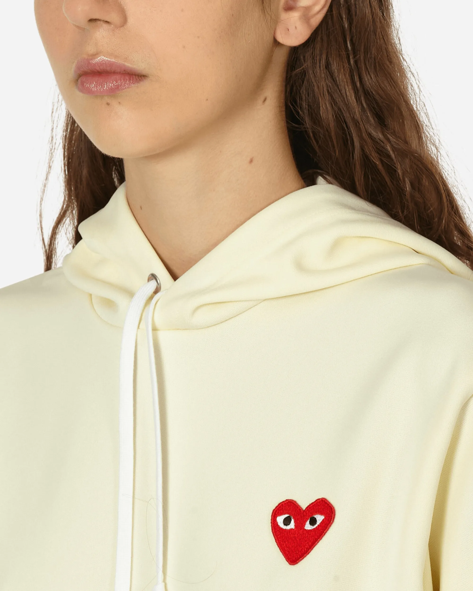 Comme Des Garçons Play Sweatshirts^Small Heart Hooded Sweatshirt Beige