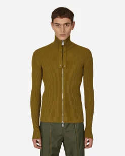 1017 ALYX 9SM Knitwear^Small Rib Zip-Up Sweater Green