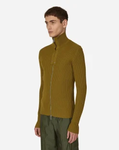 1017 ALYX 9SM Knitwear^Small Rib Zip-Up Sweater Green