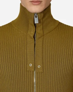 1017 ALYX 9SM Knitwear^Small Rib Zip-Up Sweater Green