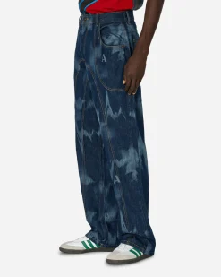 Ahluwalia Pants^Smiley Signature Low Rise Jeans Indigo