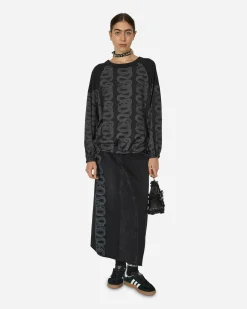 Hysteric Glamour T-Shirts^Snake Loop Pattern Longsleeve Top Black
