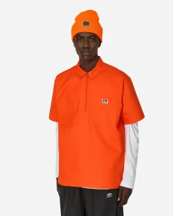 Ben Davis Shirts^Solid 1/2 Zip Shortsleeve Shirt Orange