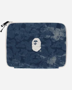 A Bathing Ape Bags And Backpacks|Bags And Backpacks^Solid Camo Denim Tech Case Light Indigo