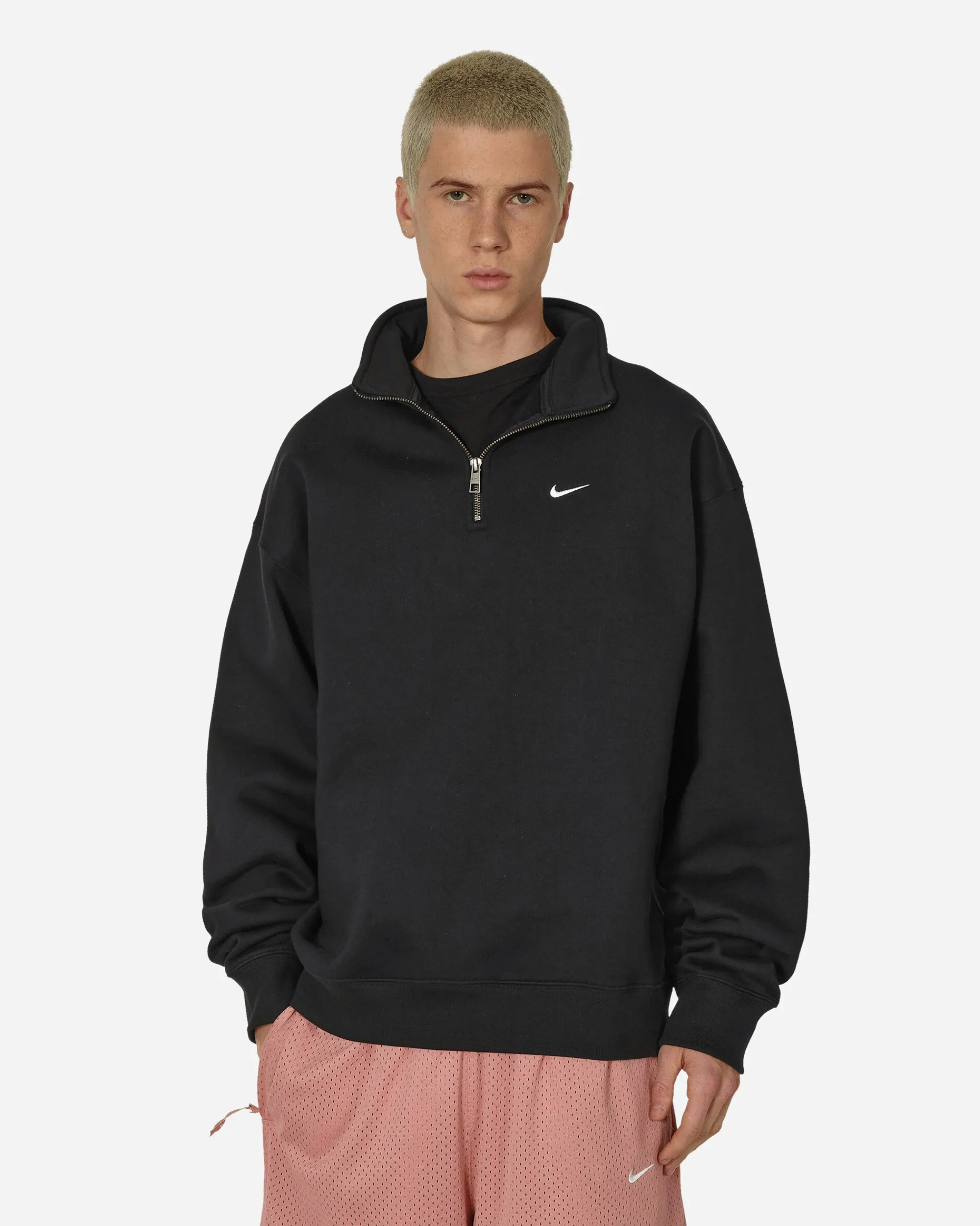 Nike Sweatshirts^Solo Swoosh 1/4 Zip Sweatshirt Black