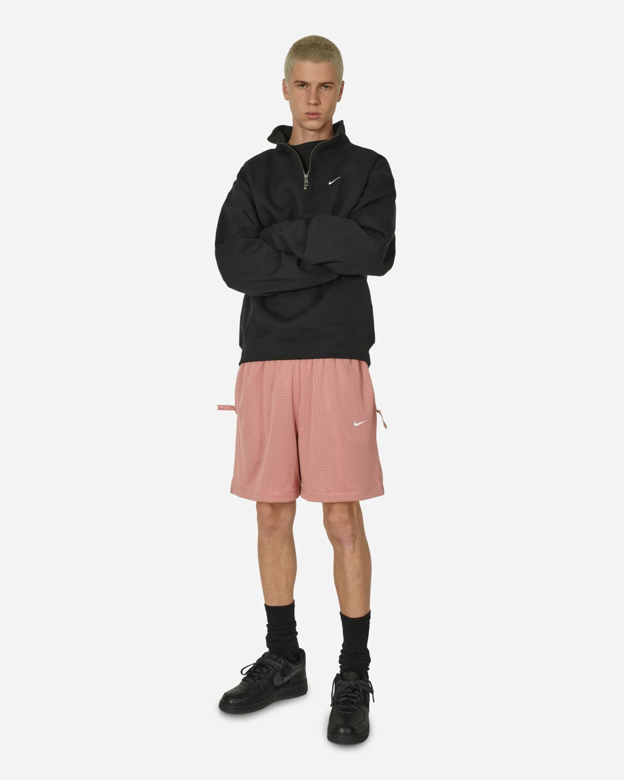 Nike Sweatshirts^Solo Swoosh 1/4 Zip Sweatshirt Black