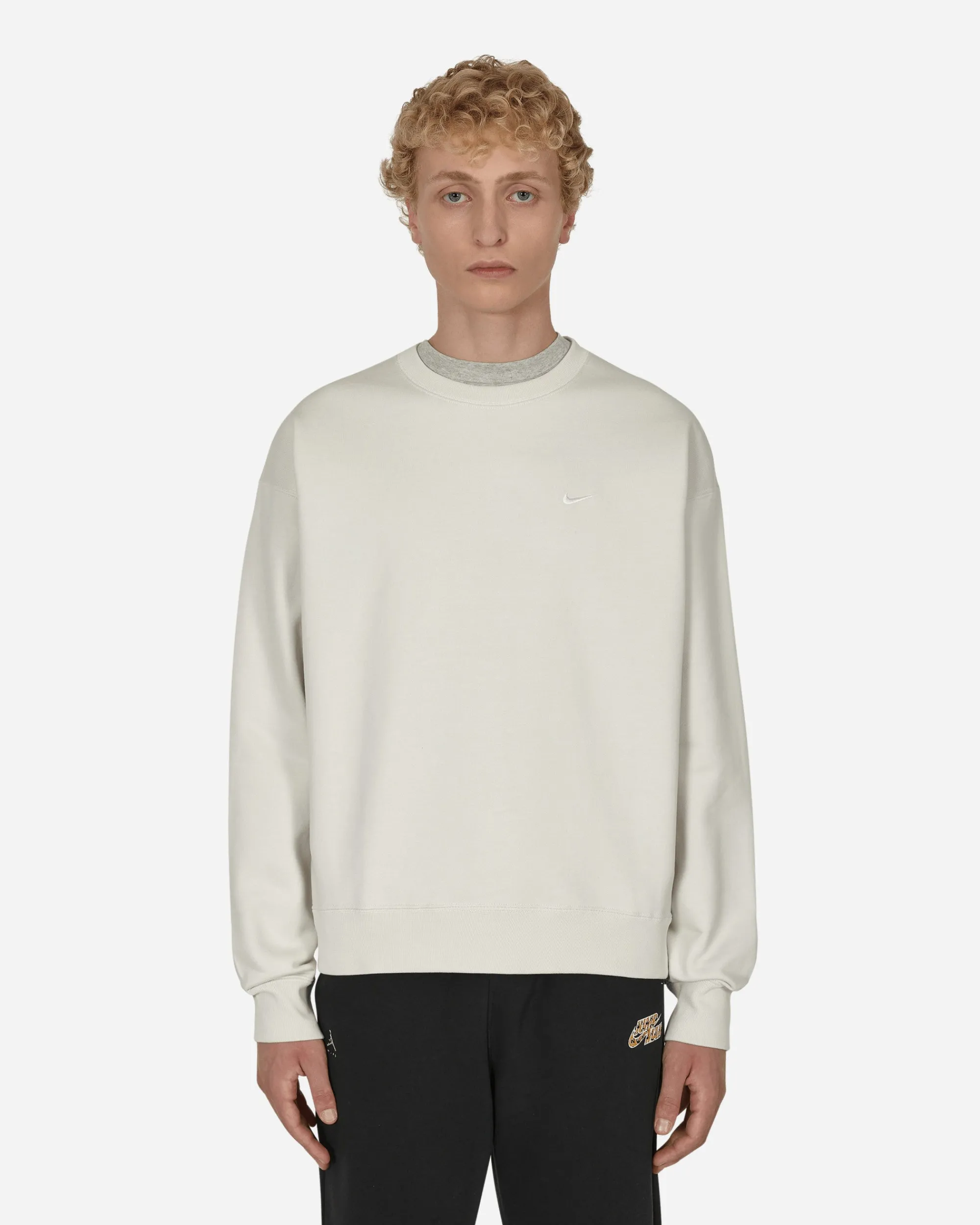 Nike Sweatshirts^Solo Swoosh Crewneck Sweatshirt White