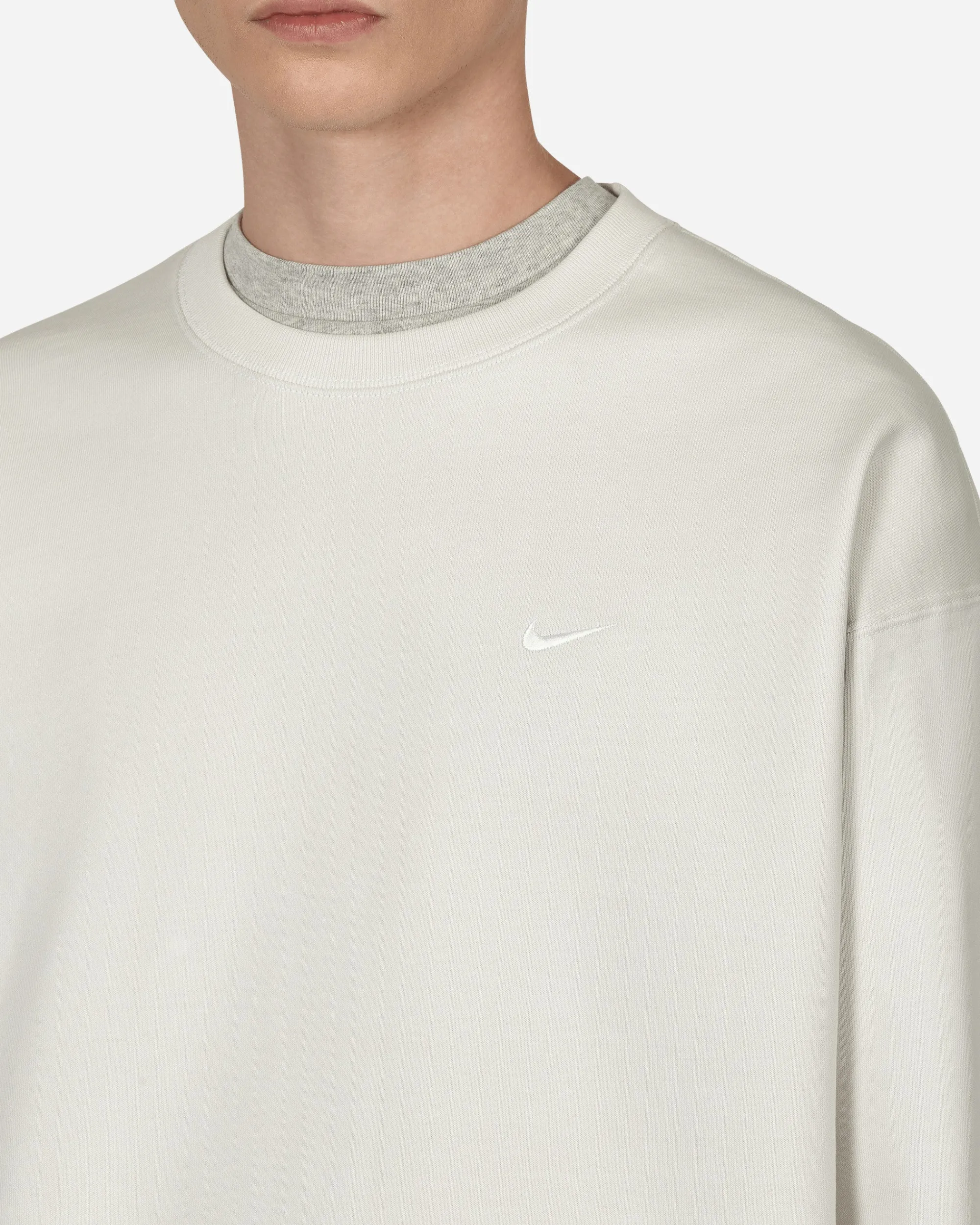 Nike Sweatshirts^Solo Swoosh Crewneck Sweatshirt White