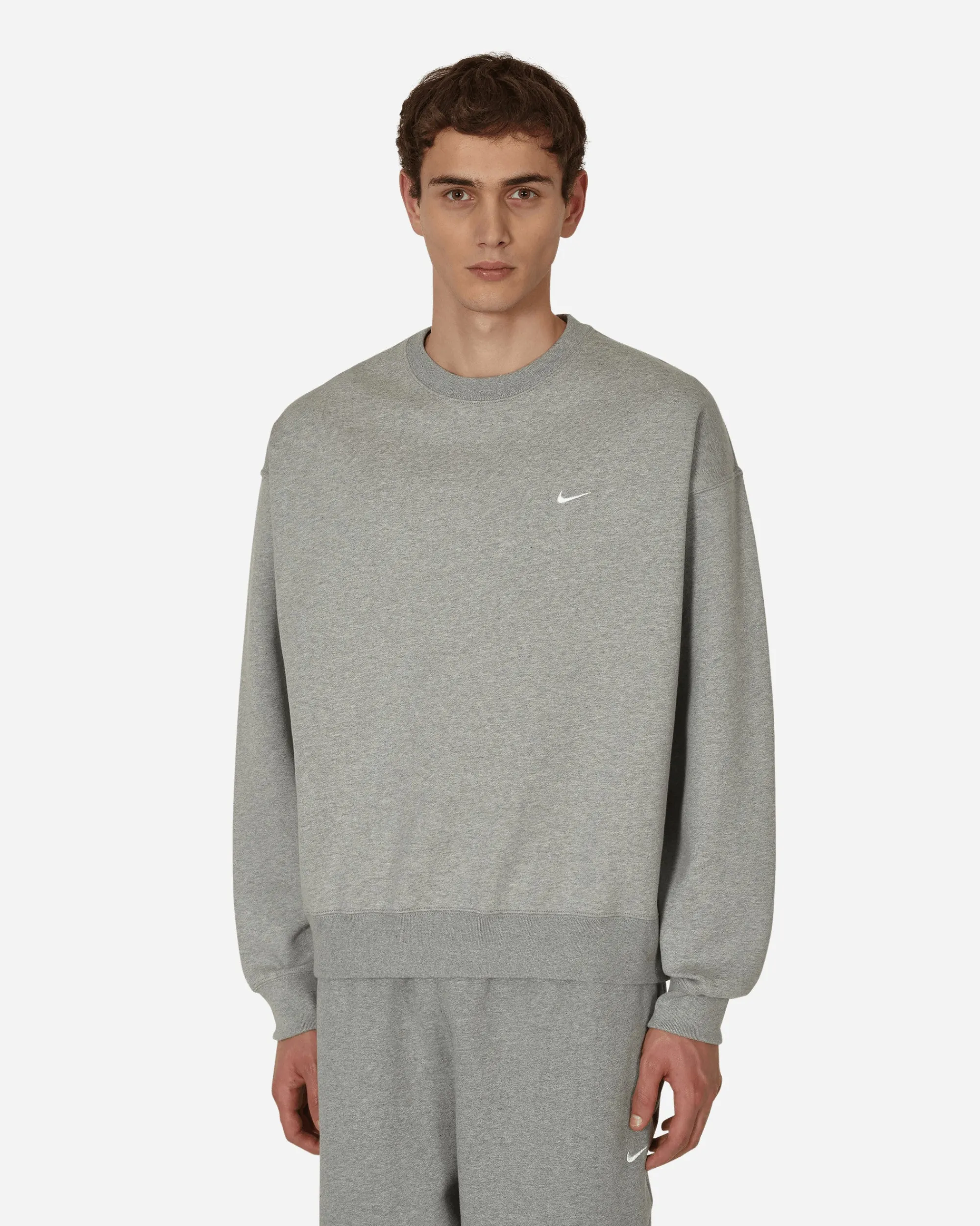 Nike Sweatshirts^Solo Swoosh Crewneck Sweatshirt Grey