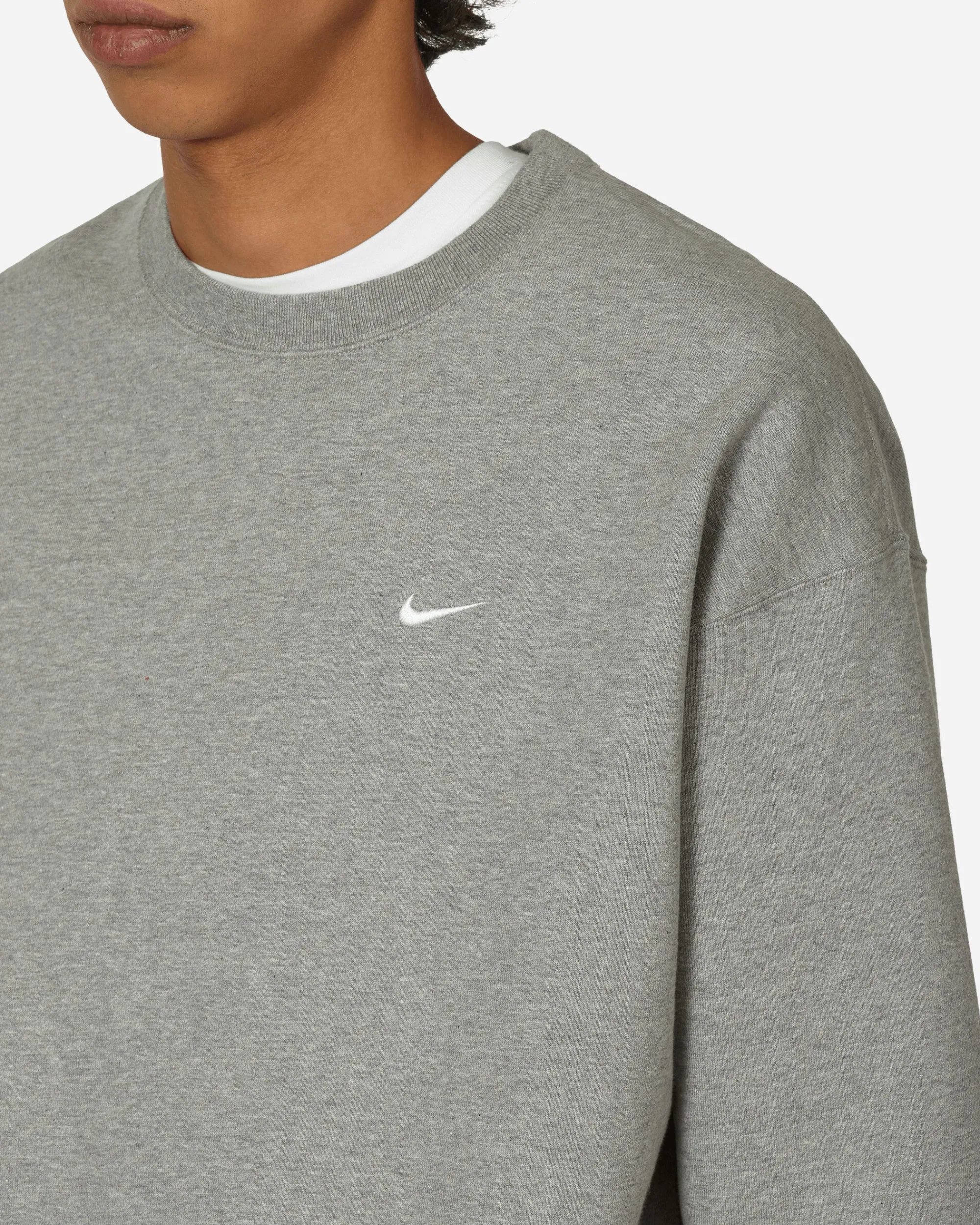 Nike Sweatshirts^Solo Swoosh Crewneck Sweatshirt Dark Grey Heather