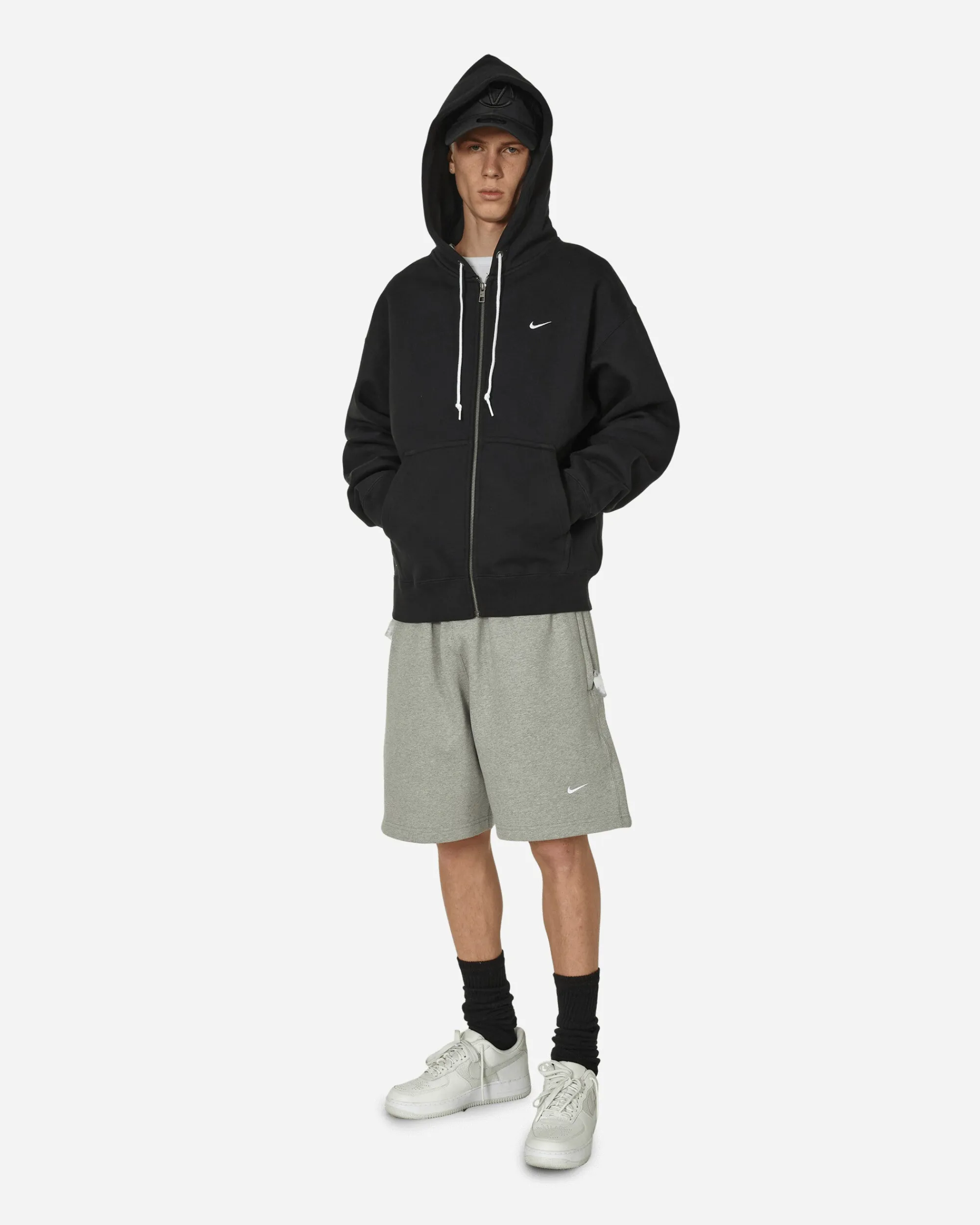 Nike Sweatshirts^Solo Swoosh Full-Zip Hooded Sweatshirt Black