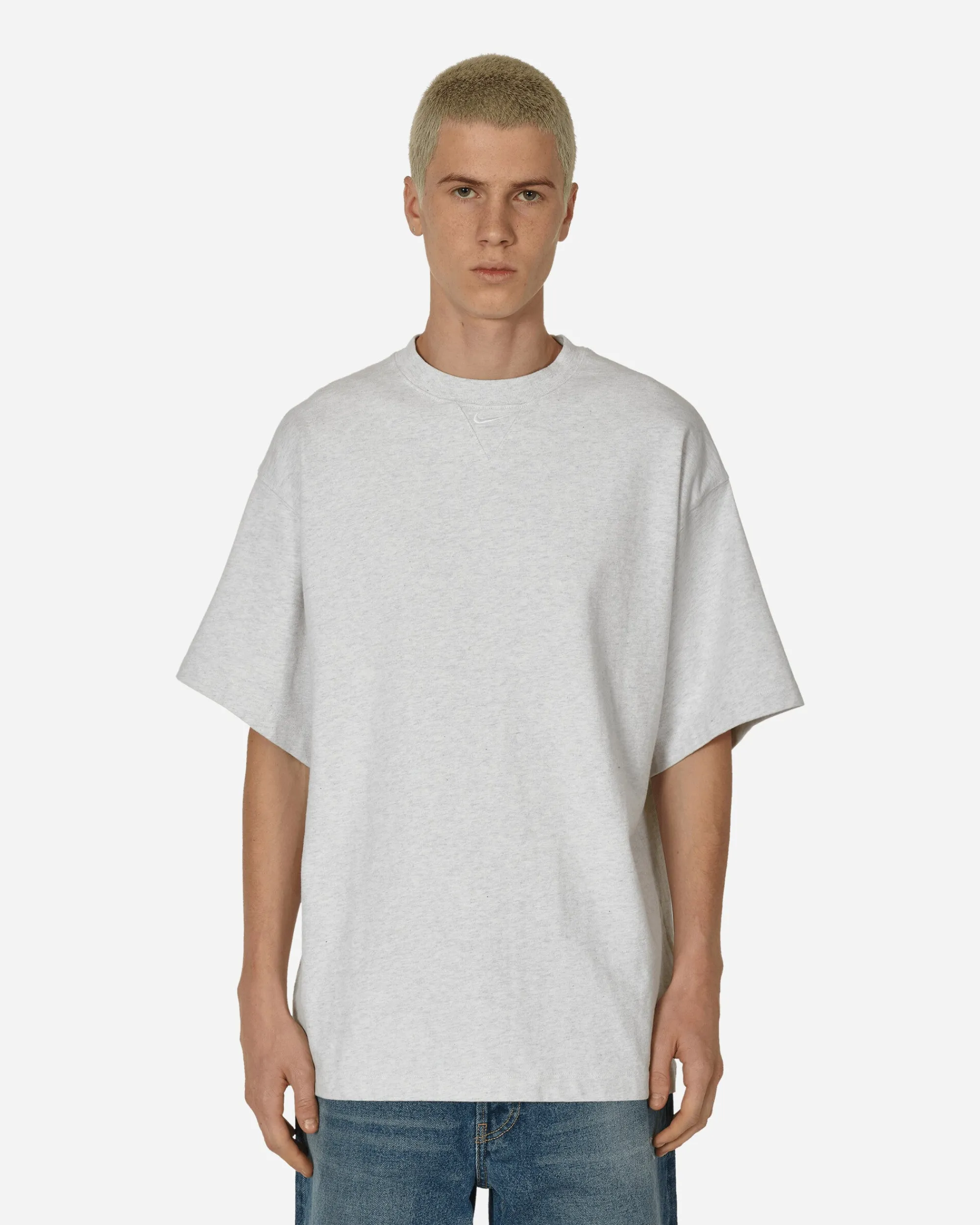 Nike T-Shirts^Solo Swoosh Heavyweight T-Shirt Birch Heather