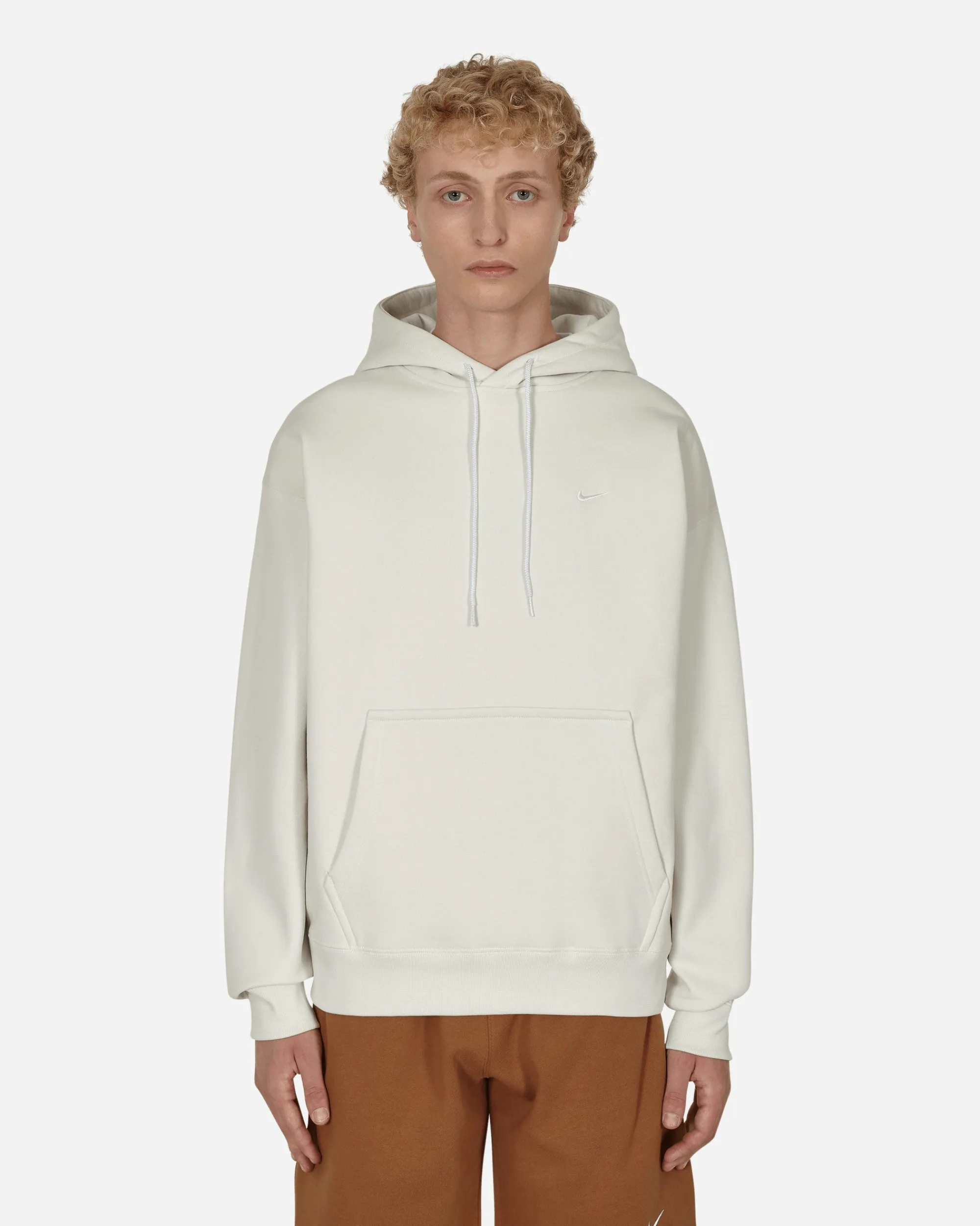 Nike Sweatshirts^Solo Swoosh Hooded Sweatshirt White