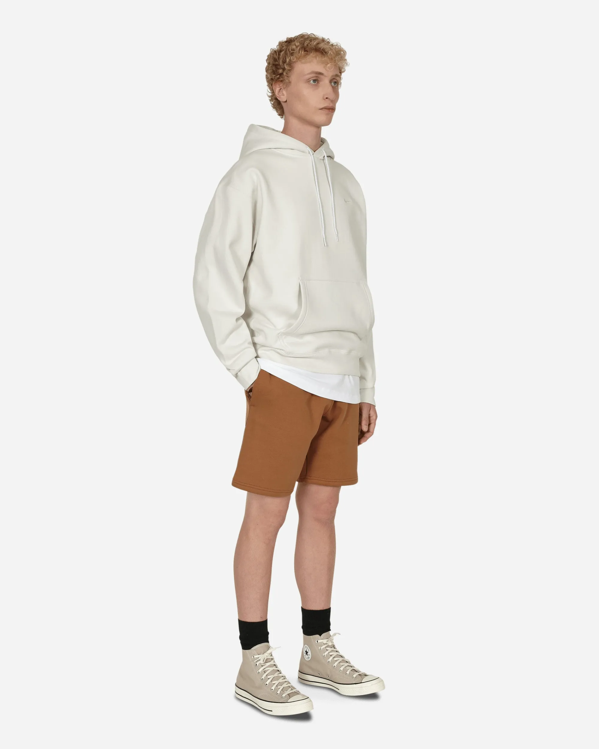Nike Sweatshirts^Solo Swoosh Hooded Sweatshirt White