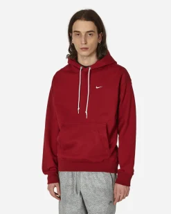 Nike Sweatshirts^Solo Swoosh Hooded Sweatshirt Team Red