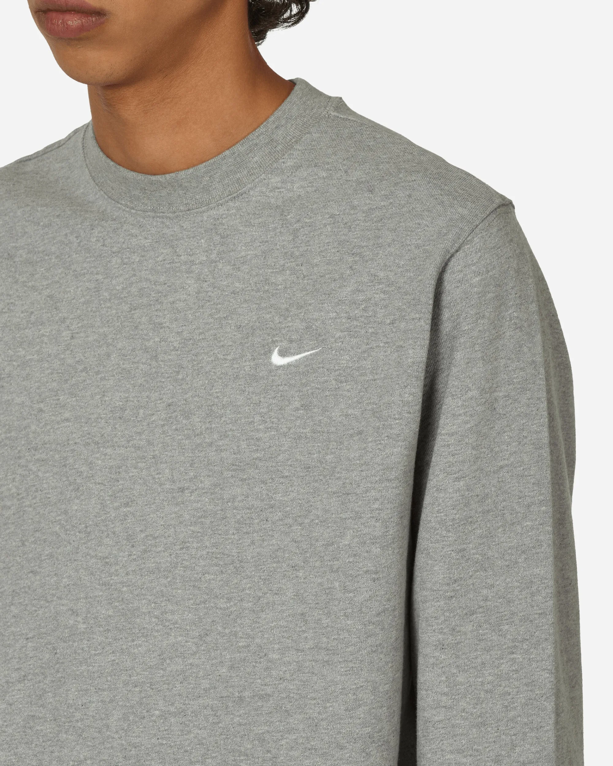 Nike T-Shirts^Solo Swoosh Longsleeve T-Shirt Dark Grey Heather