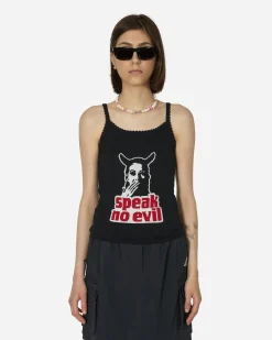Hysteric Glamour T-Shirts^Speak No Evil Tank Top Black