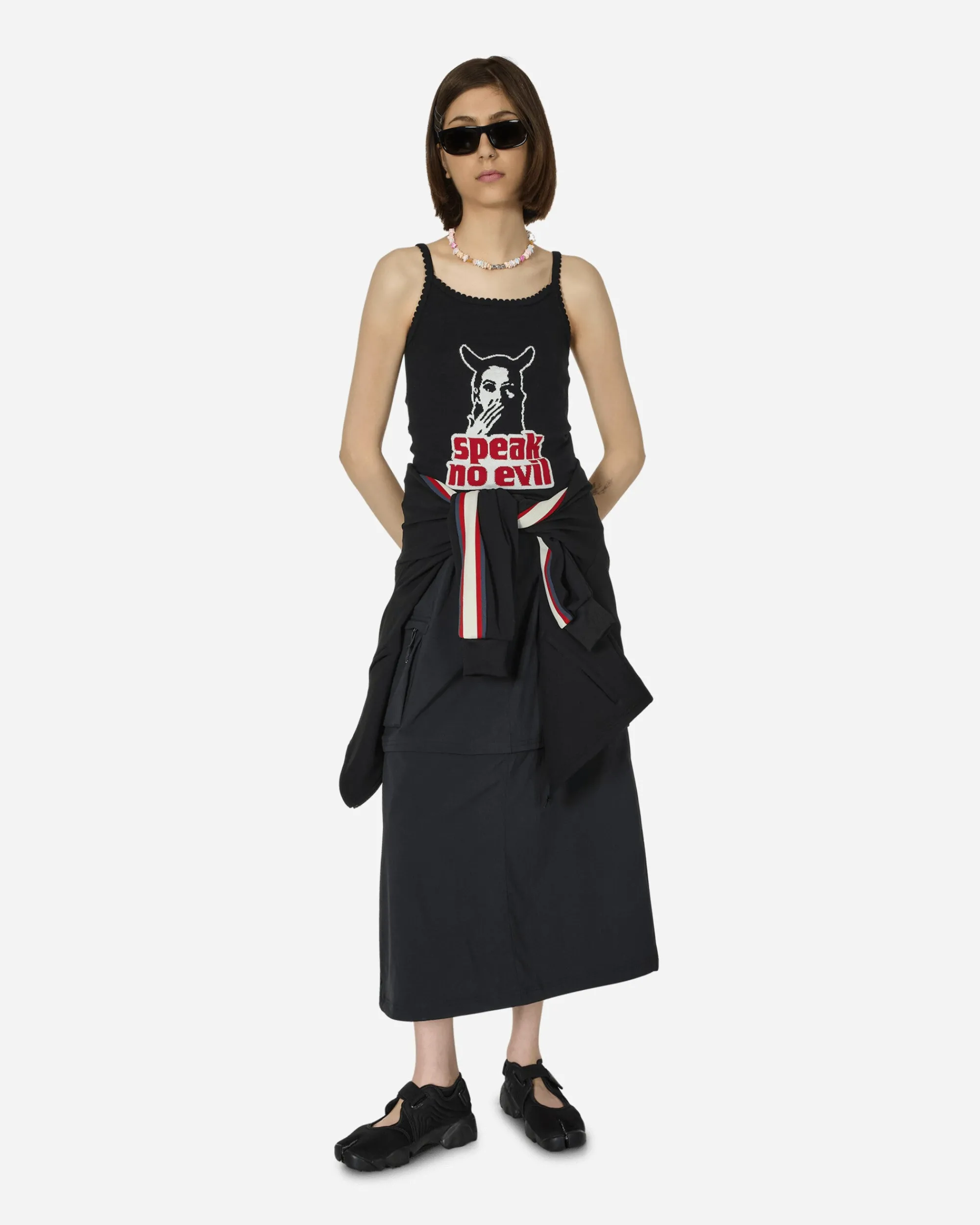 Hysteric Glamour T-Shirts^Speak No Evil Tank Top Black