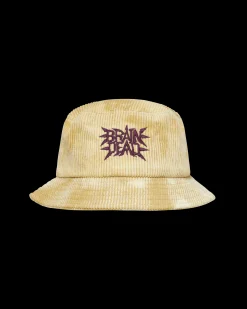 Brain Dead Hats|Hats^Spikey Bleached Cord Bucket Hat Yellow