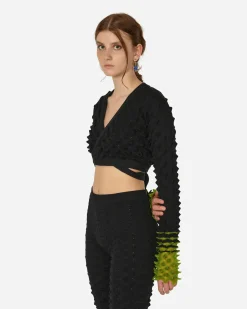 Chet Lo Knitwears^Spiky Ballet Top Black / Green