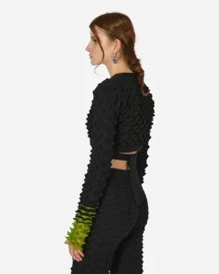 Chet Lo Knitwears^Spiky Ballet Top Black / Green