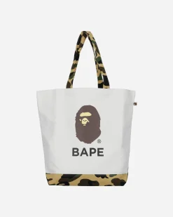 A Bathing Ape Bags·Tote|Bags·Tote^1st Camo Ape Head Tote Bag Ivory