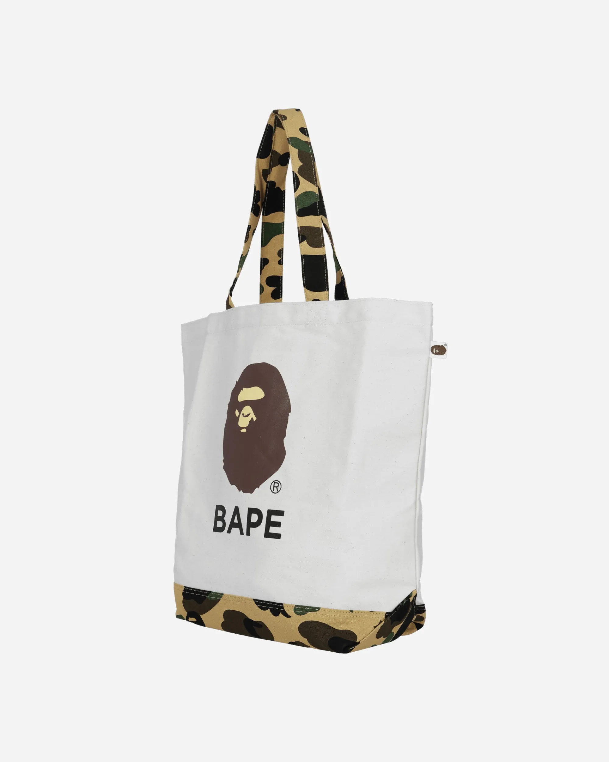 A Bathing Ape Bags·Tote|Bags·Tote^1st Camo Ape Head Tote Bag Ivory