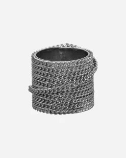 Dries Van Noten Jewellery|Jewellery^Stacked Chain Ring Antic Silver