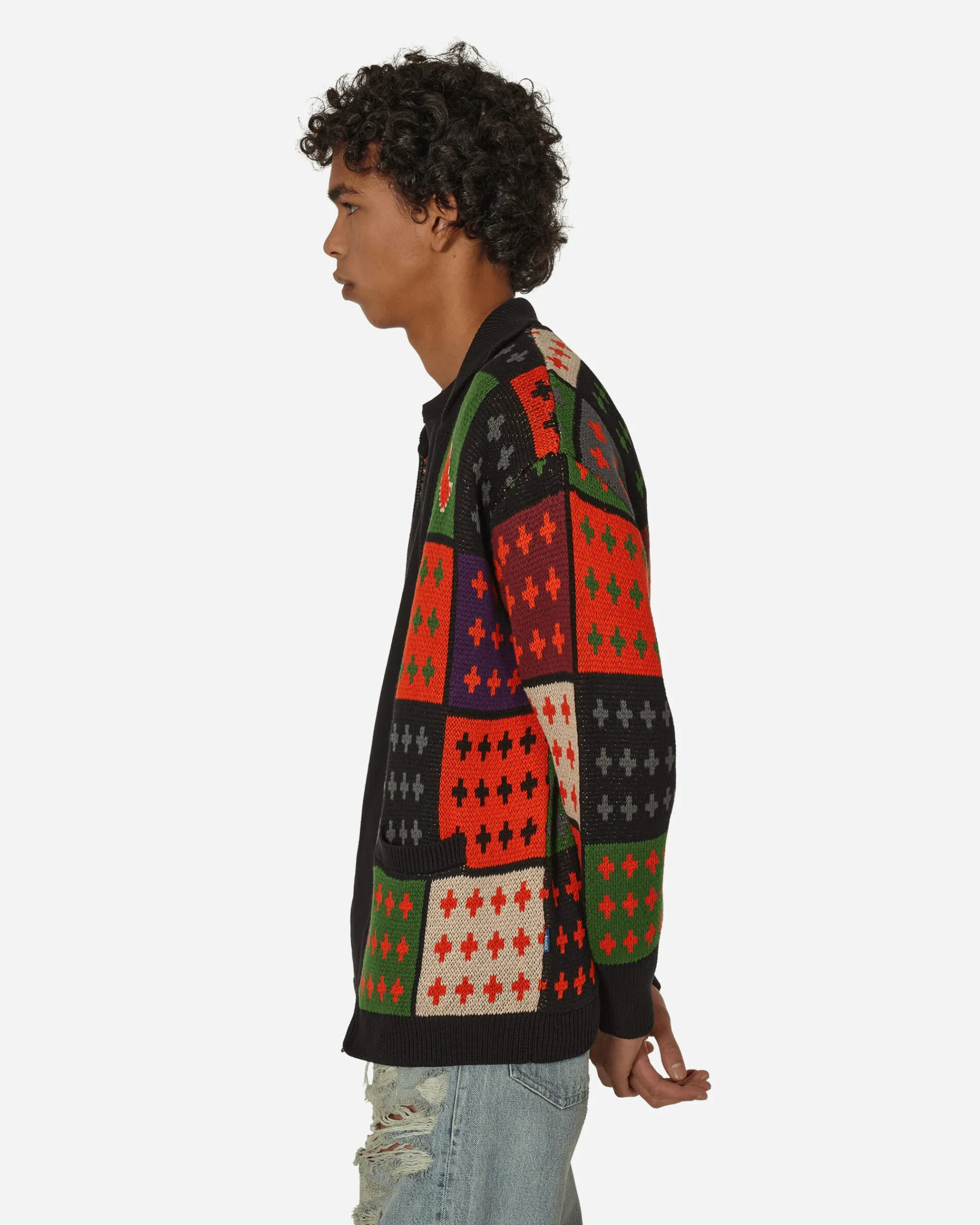 Awake NY Knitwear^Stadium Zip Sweater Multicolor