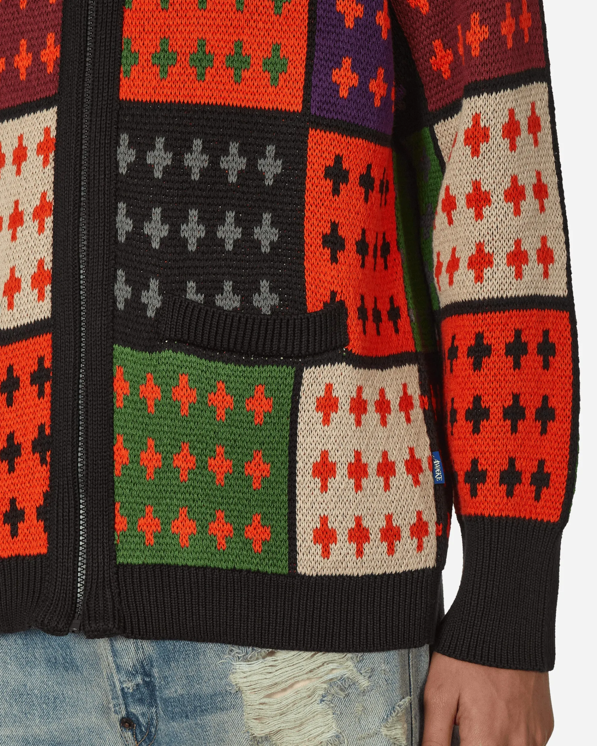 Awake NY Knitwear^Stadium Zip Sweater Multicolor