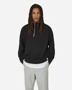 Unaffected Sweatshirts^Stand Collar Half Zip Sweatshirt Black